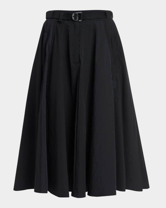 Nylon Midi Skirt